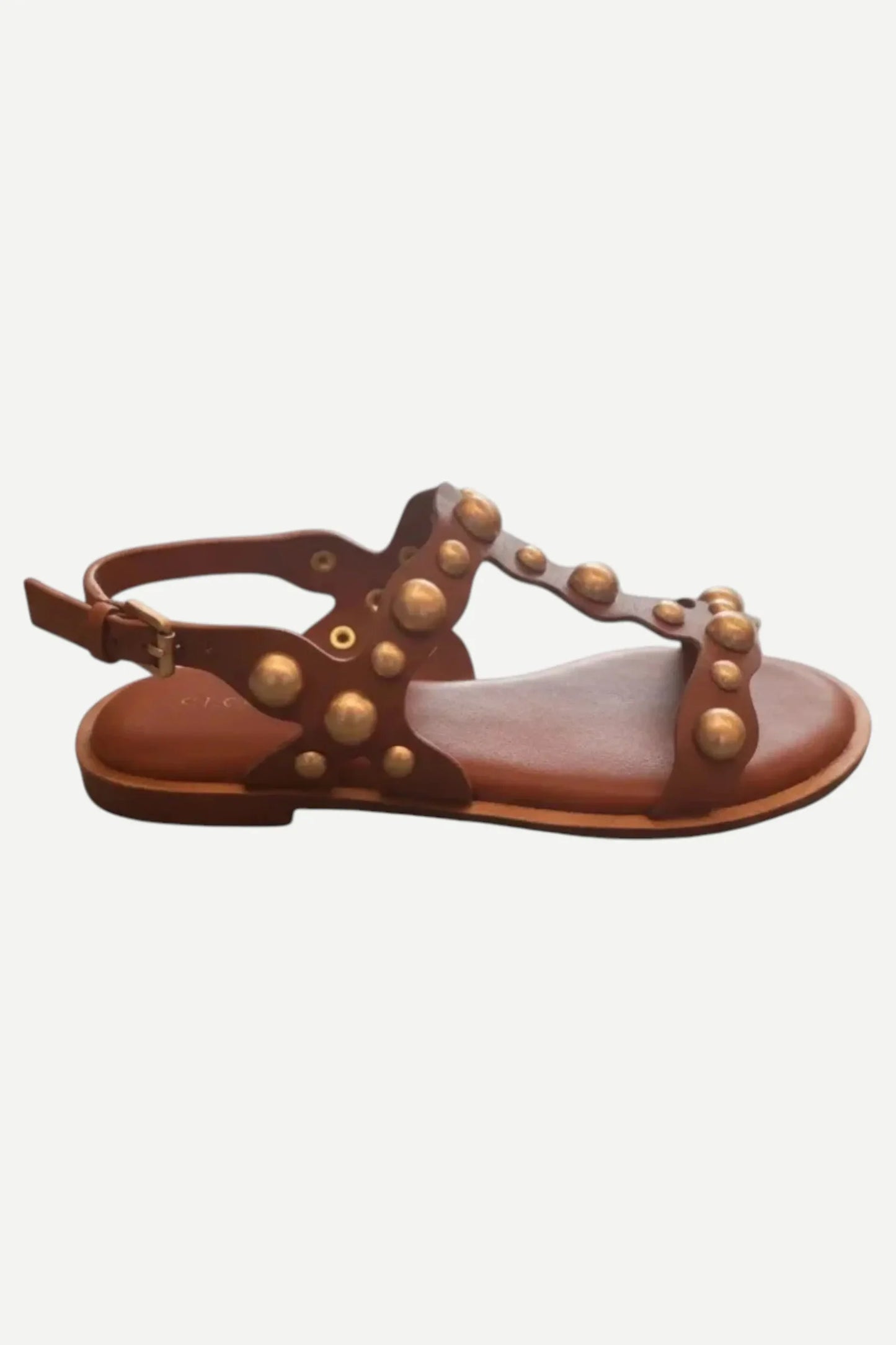 Ceceila New York Jetson Studded Sandal in Cognac