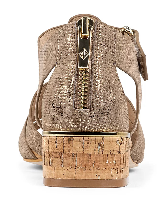 Donald Pliner Low City Faleisha Sandal, Light Bronze