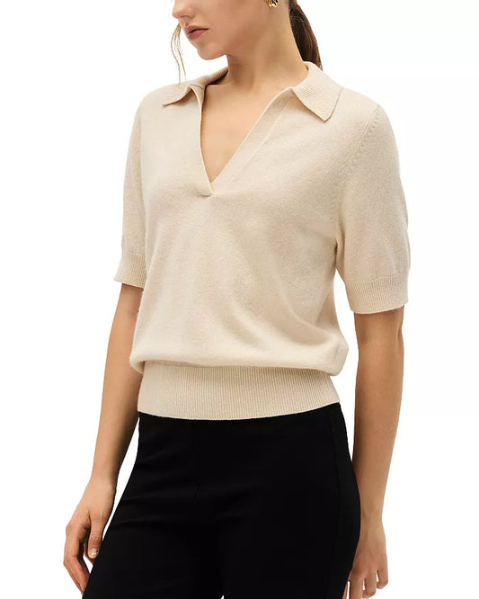 Elodie Idalia Short Sleeve Top, Beige