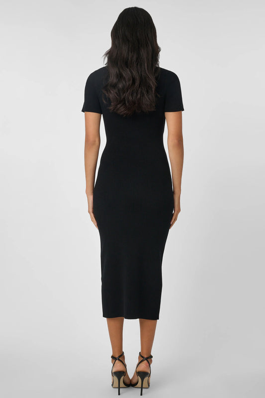 Toccin Agnes Short Sleeve Cardi Dress, Black
