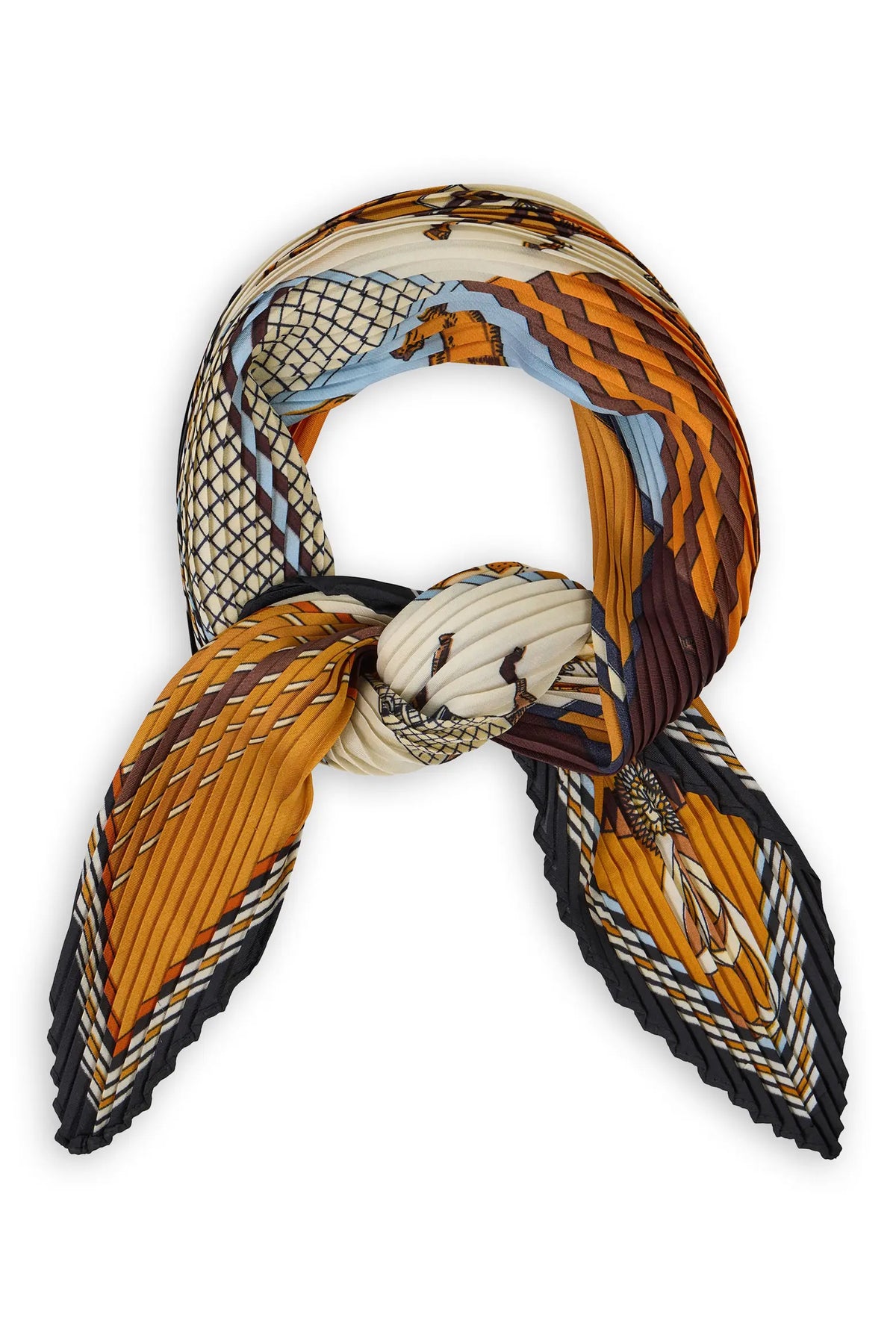 Saachi Equestrian pleated bandana-multi