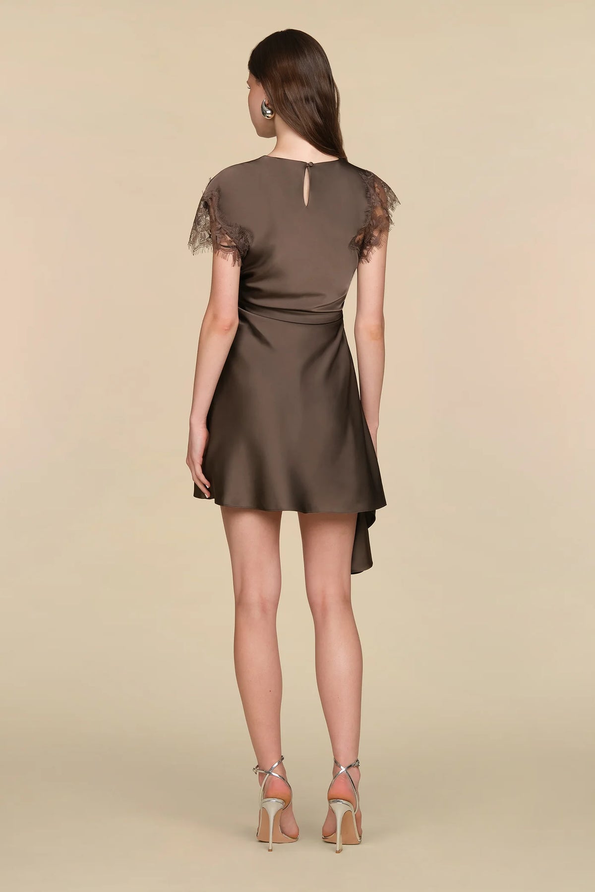 AMUR Zina Ruched Dress, Autumn Sky