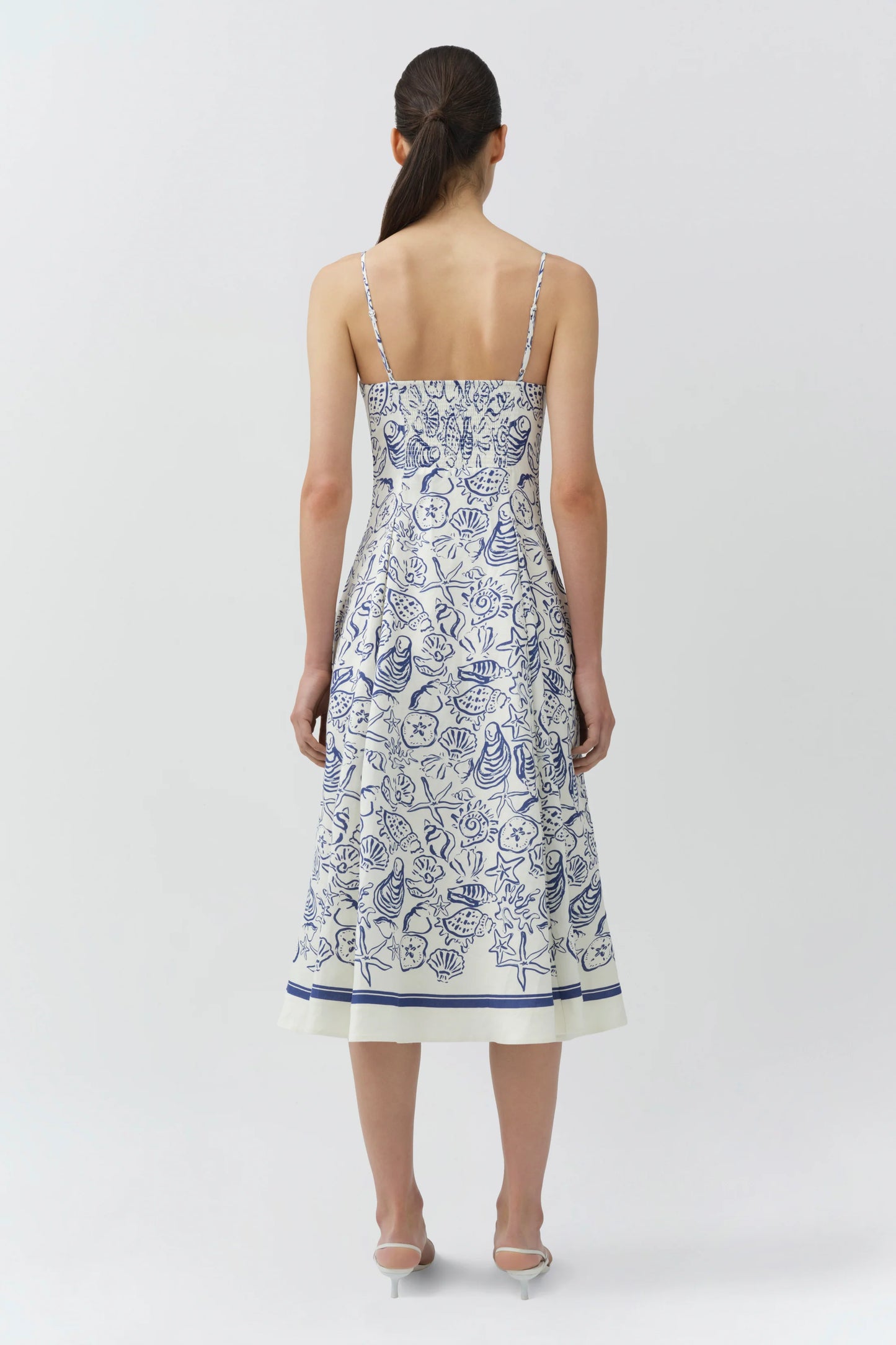 SIMKHAI Analise Linen Bustier Midi Dress