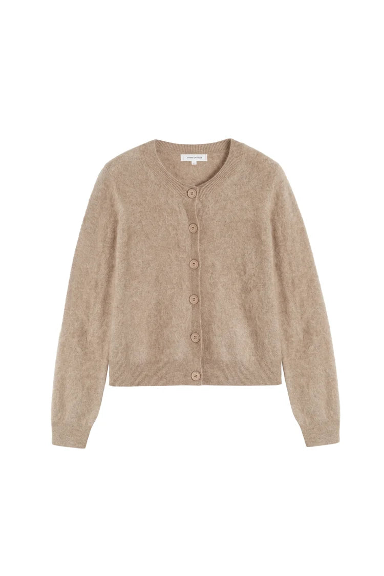Brushed cardigan Chinti & Parker warm oatmeal