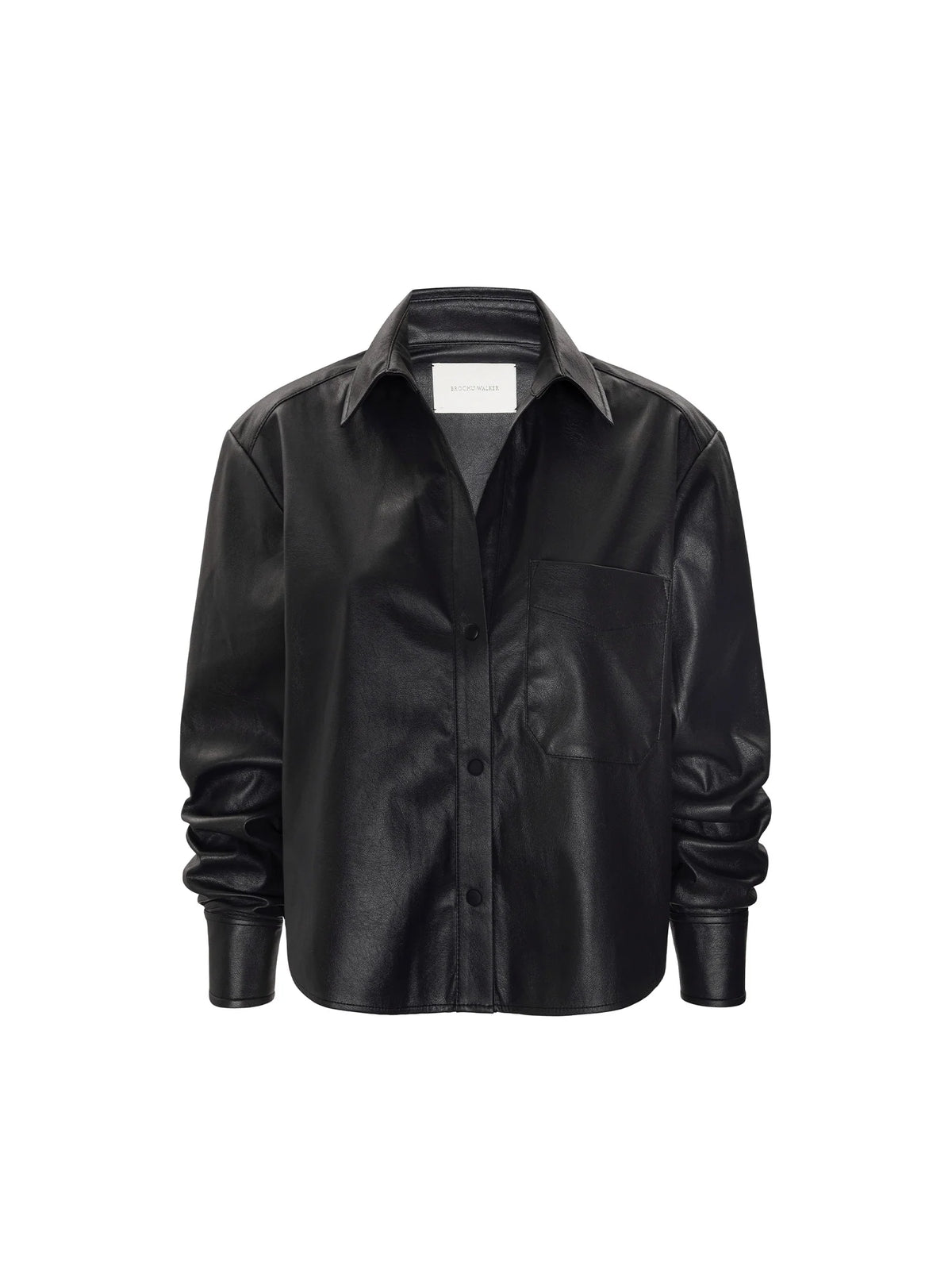 Brochu Walker - The Everyday Cropped Vegan Leather Shirt