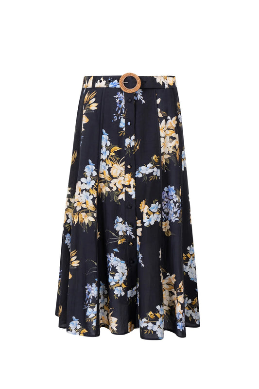 GDS INES Tencel Skirt, Black Print