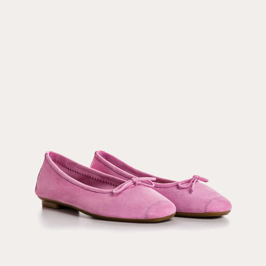 Reqins Ballerinas Harmony Suede Leather - Pink
