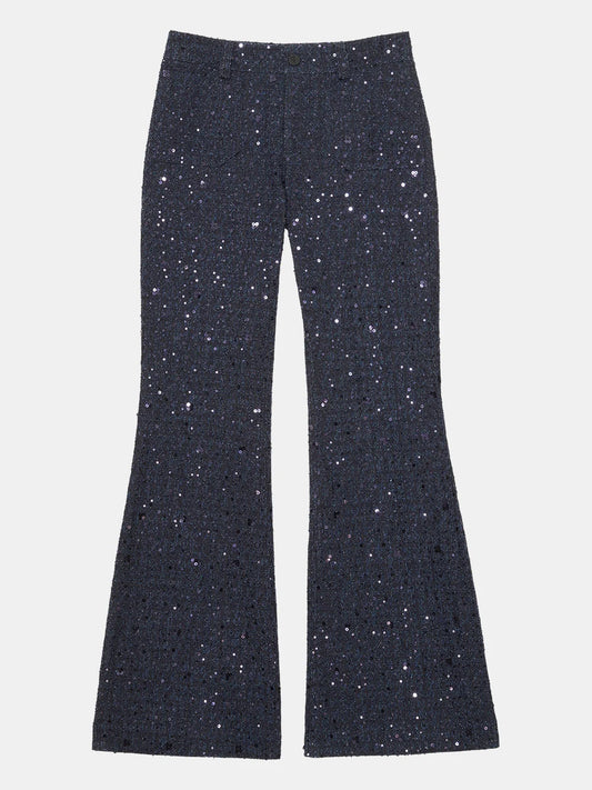 Ines De La Fressange - Charlyse Blue Sequinned Trousers