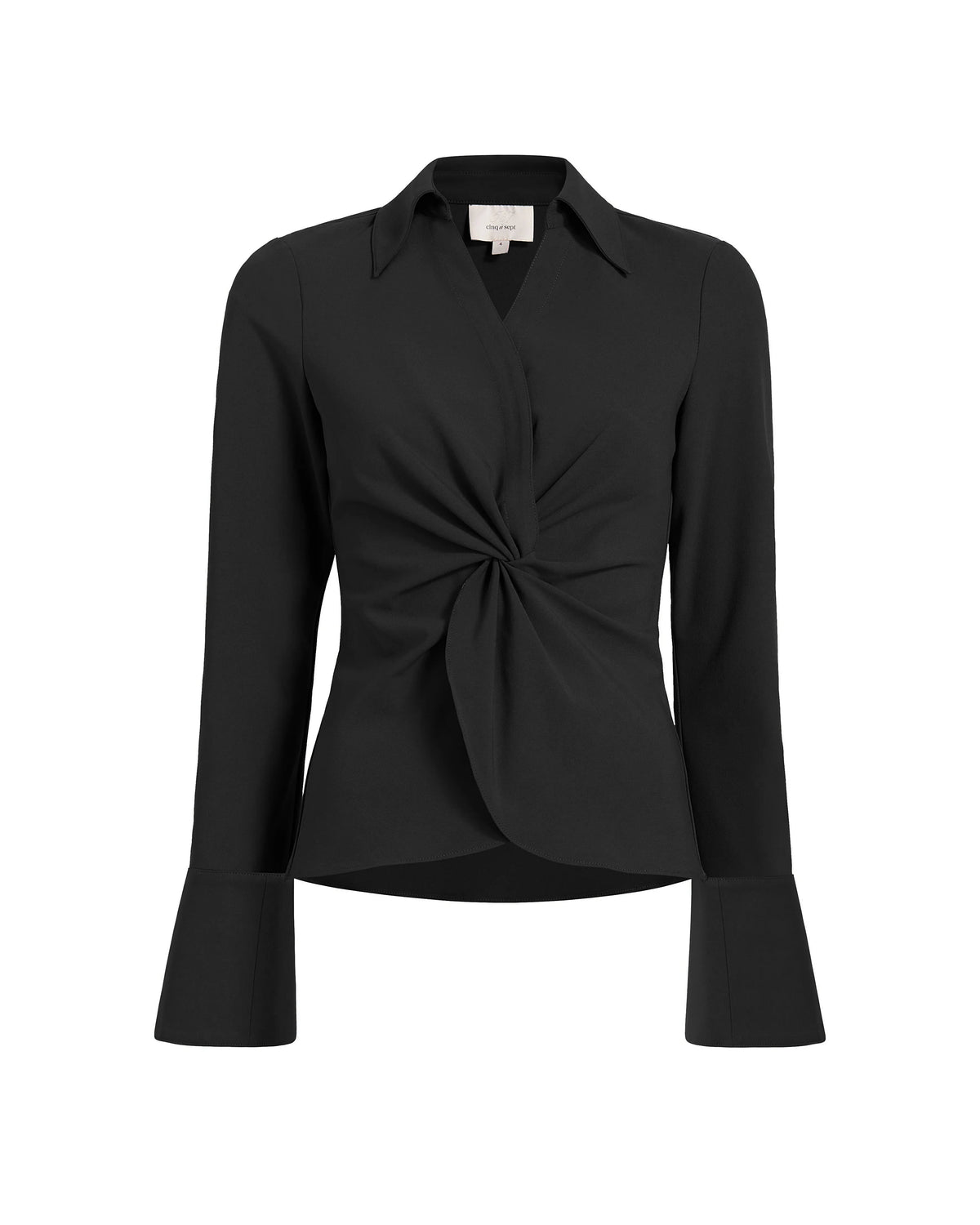 Cinq a' Sept Mckenna Matte Jersey Top, Black