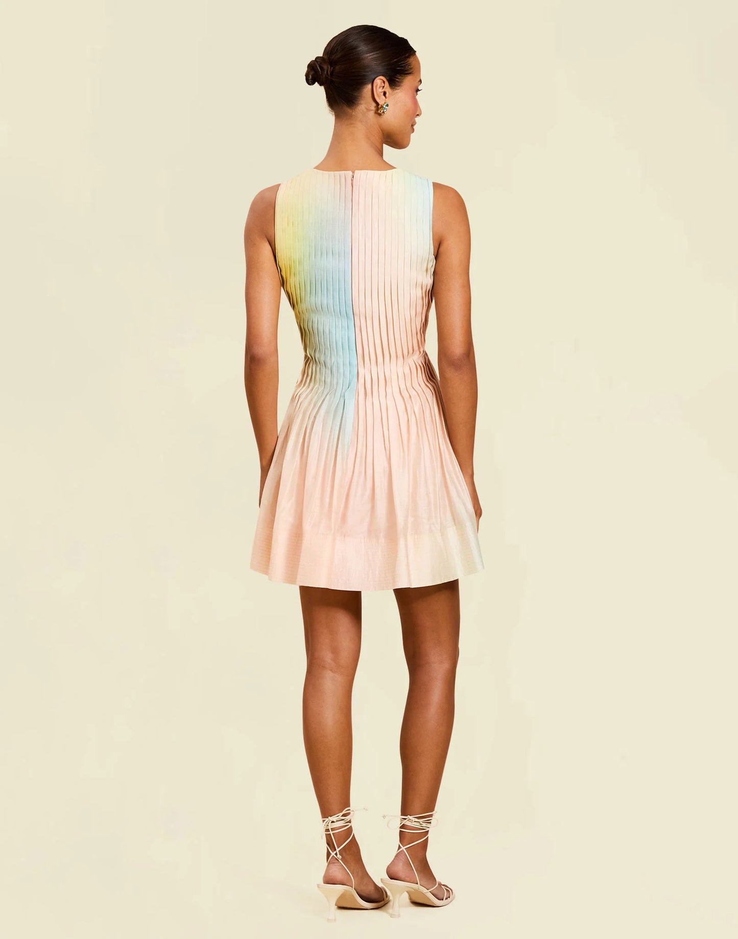 Mestiza Phillipa Pintucked Mini Dress Sorbet Haze