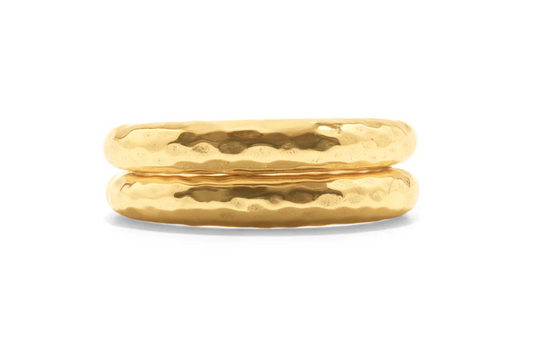 Cleopatra Slice Stacking Gold Ring Set