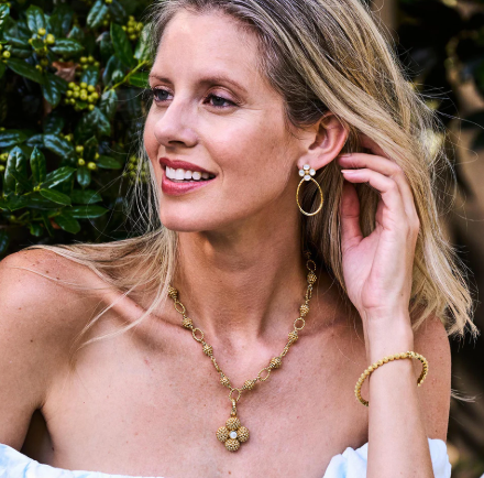 Berry Clover Teardrop Earrings