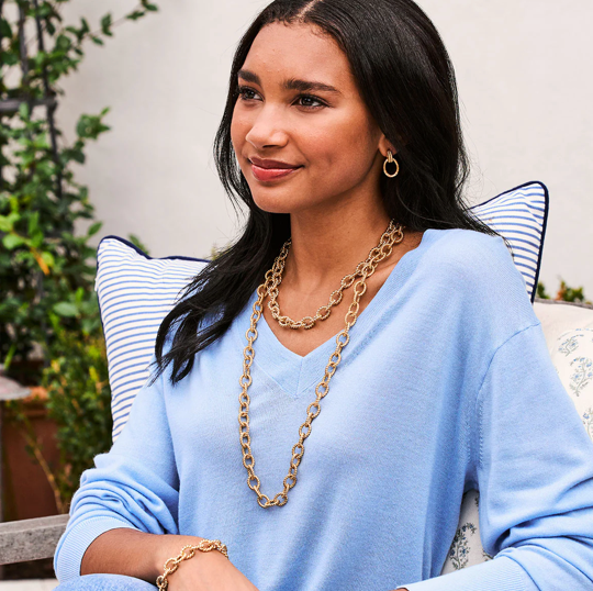 Capucine De Wulf Victoria Small Gold Chain Necklace 18"