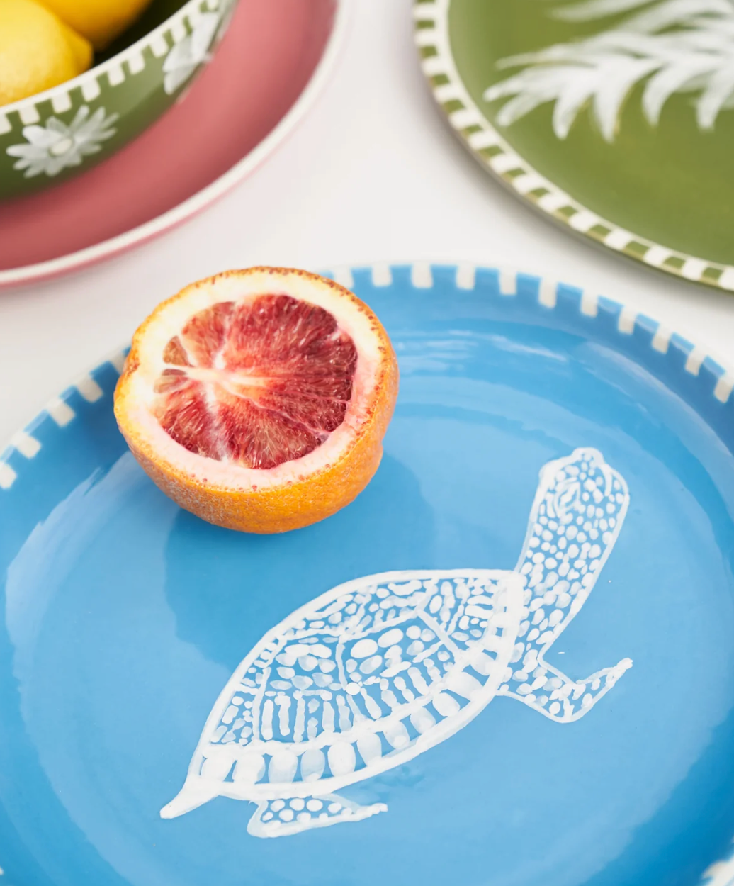 Carolina K Handpainted Turtle Plate