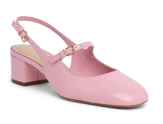 Cinq á Sept Patent Slingback Block Heel