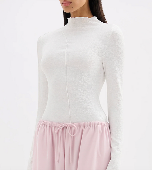 Nude Lucy Mimi L/S Top Sea Salt, and Black