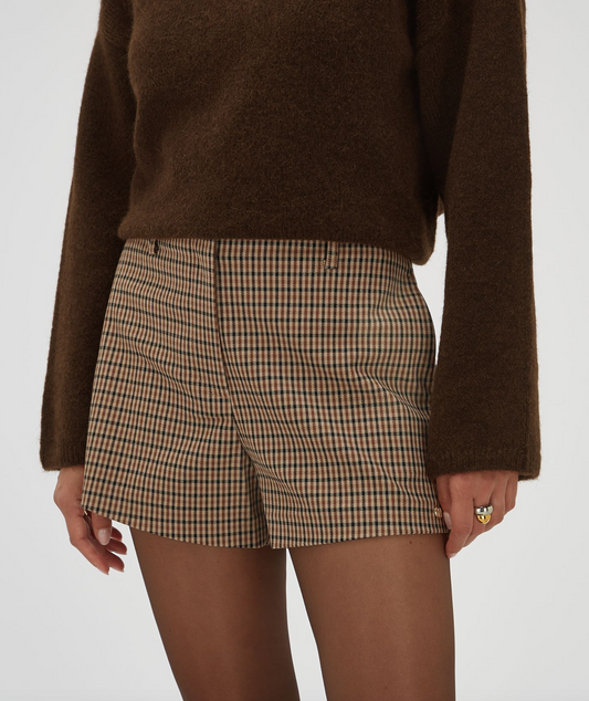 Josh V Damy Brown Check Short