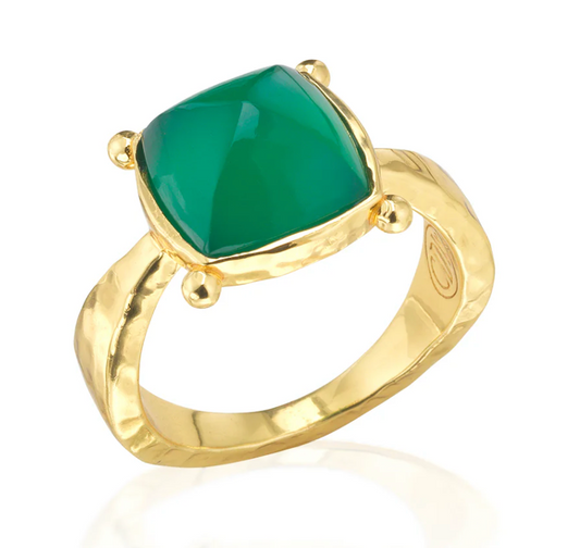Capucine De Wulf Mystic Eye Green Onyx Gem Ring