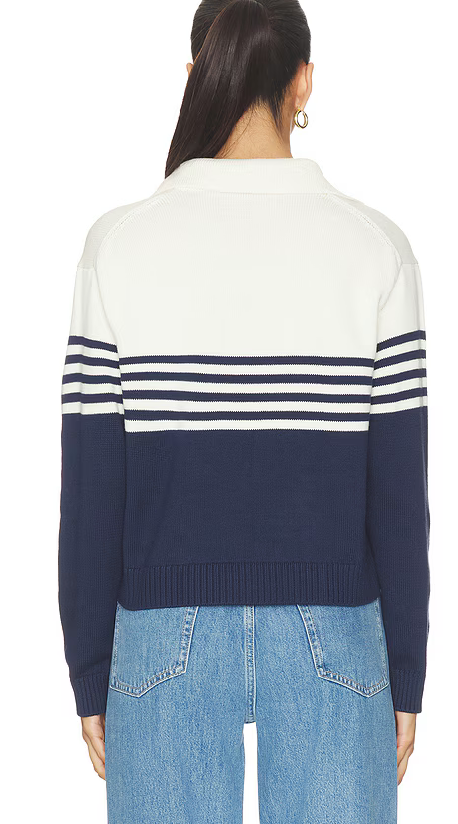 SIMKHAI Jules Knit Striped Color Blocked Sweater