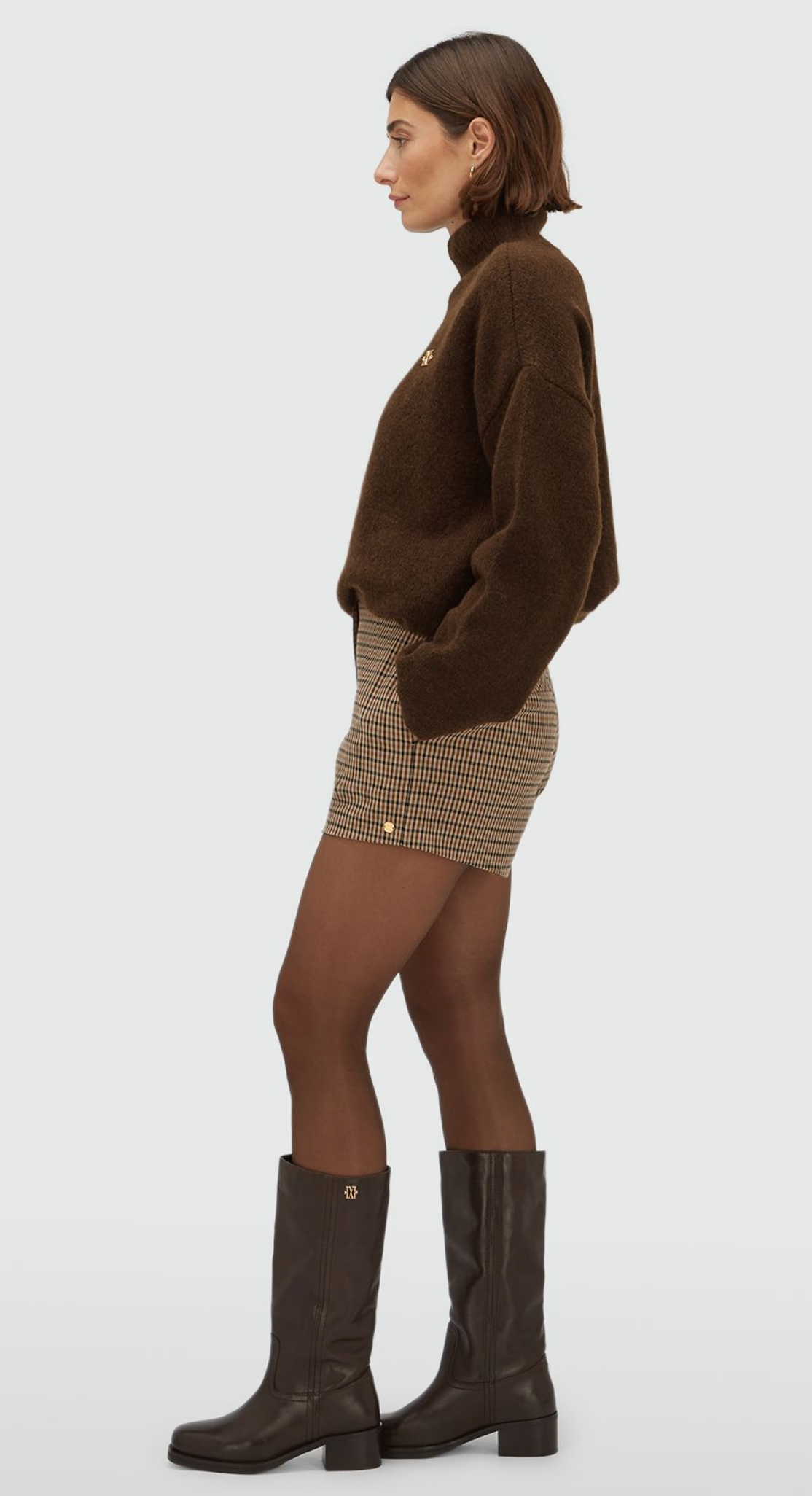 Josh V Damy Brown Check Short