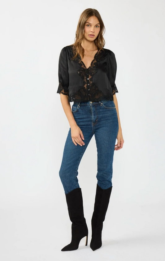 LOVESTITCH Danica Lace Top - Black