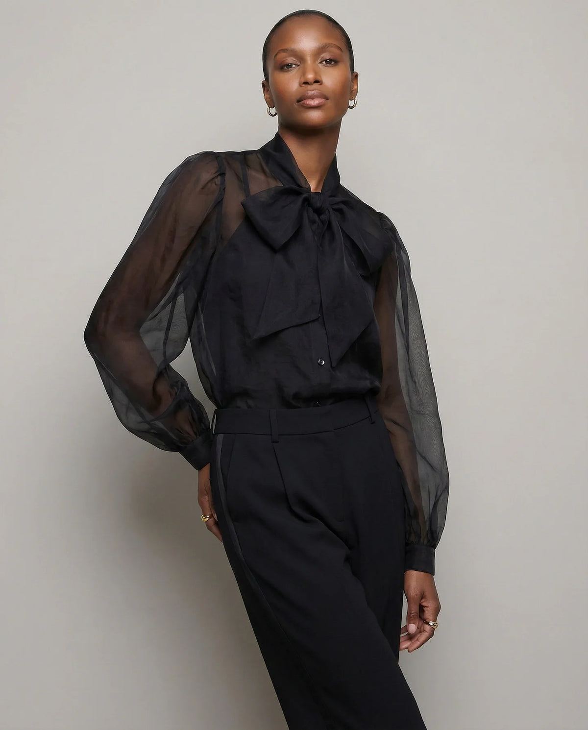 LS French Bow Shirt THESHIRT