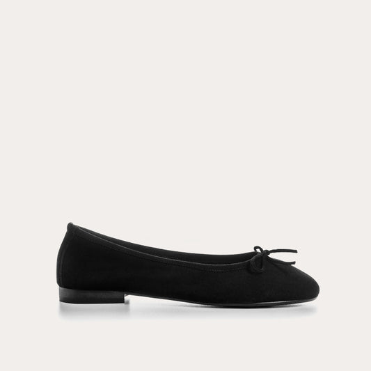 Reqins Carmen Suede CC Ballet Flat, Black