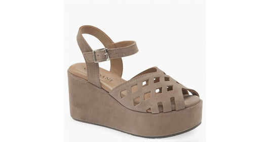 Cordani Jaymie Lattice Suede Platform Porcino