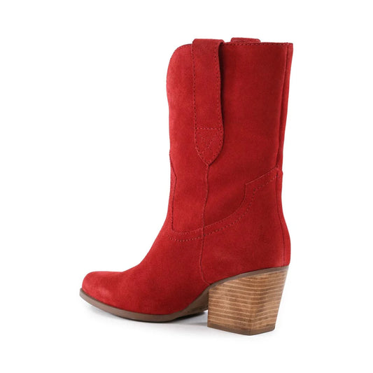 Seychelles Line Dance Red Suede Boot