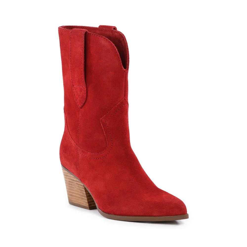 Seychelles Line Dance Red Suede Boot