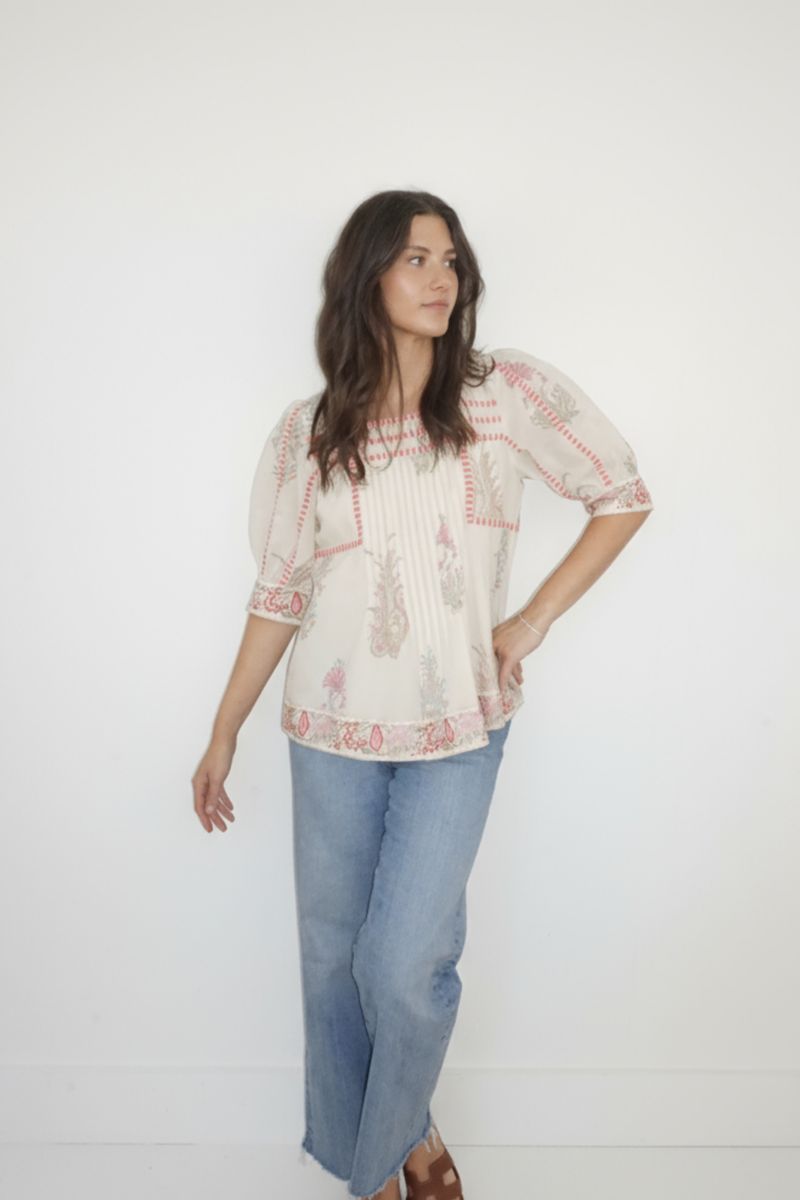 Nibi-Mtk Pippy Top, Pastel Paisley