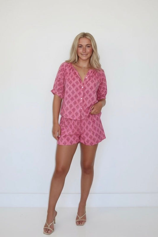 Nibi-Mtk Marren Top in Pink Sand