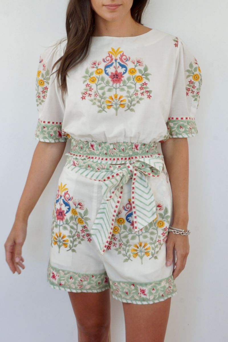 Nibi-Mtk Maeve Belted Short, Dune Garden