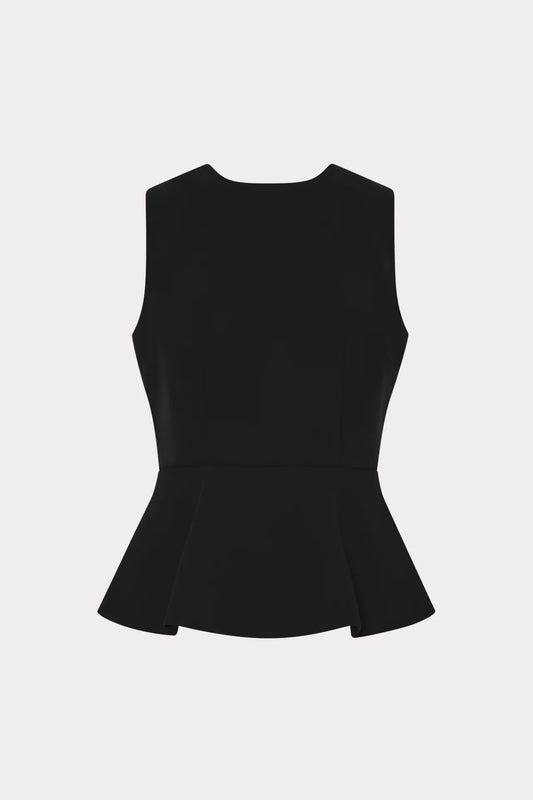 MILLY Julie Cady Top, Black