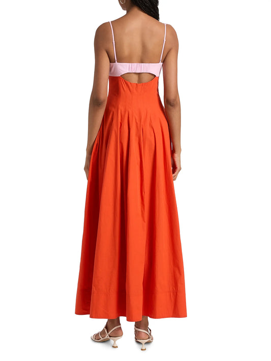 Simkhai Maddy Cotton Dress Lobster Multi