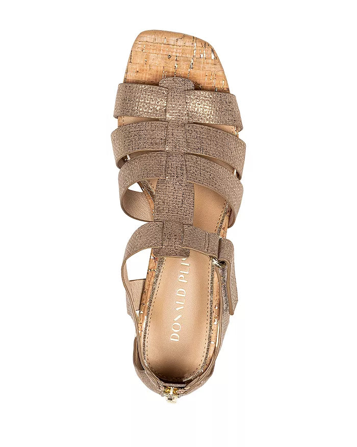 Donald Pliner Low City Faleisha Sandal, Light Bronze