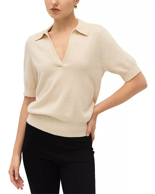 Elodie Idalia Short Sleeve Top, Beige