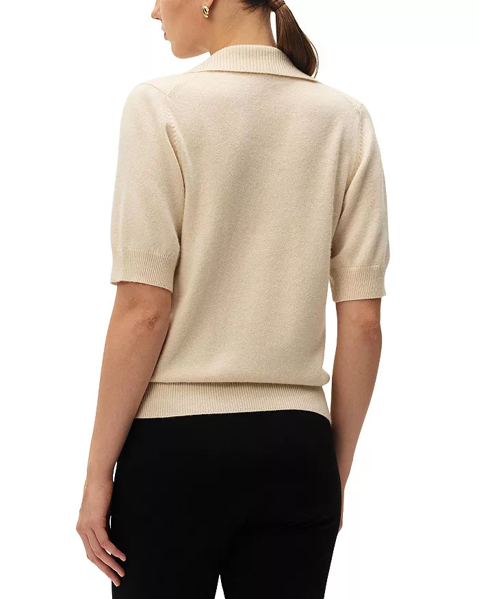 Elodie Idalia Short Sleeve Top, Beige