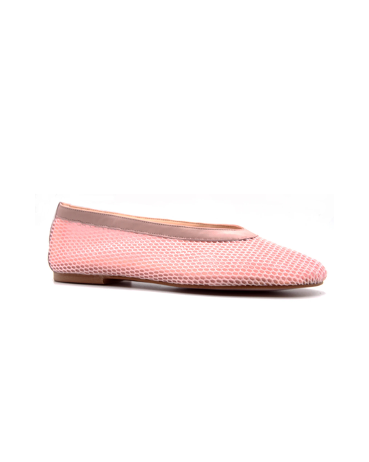 French Sole Renee Mesh Ballet Flat in Pink