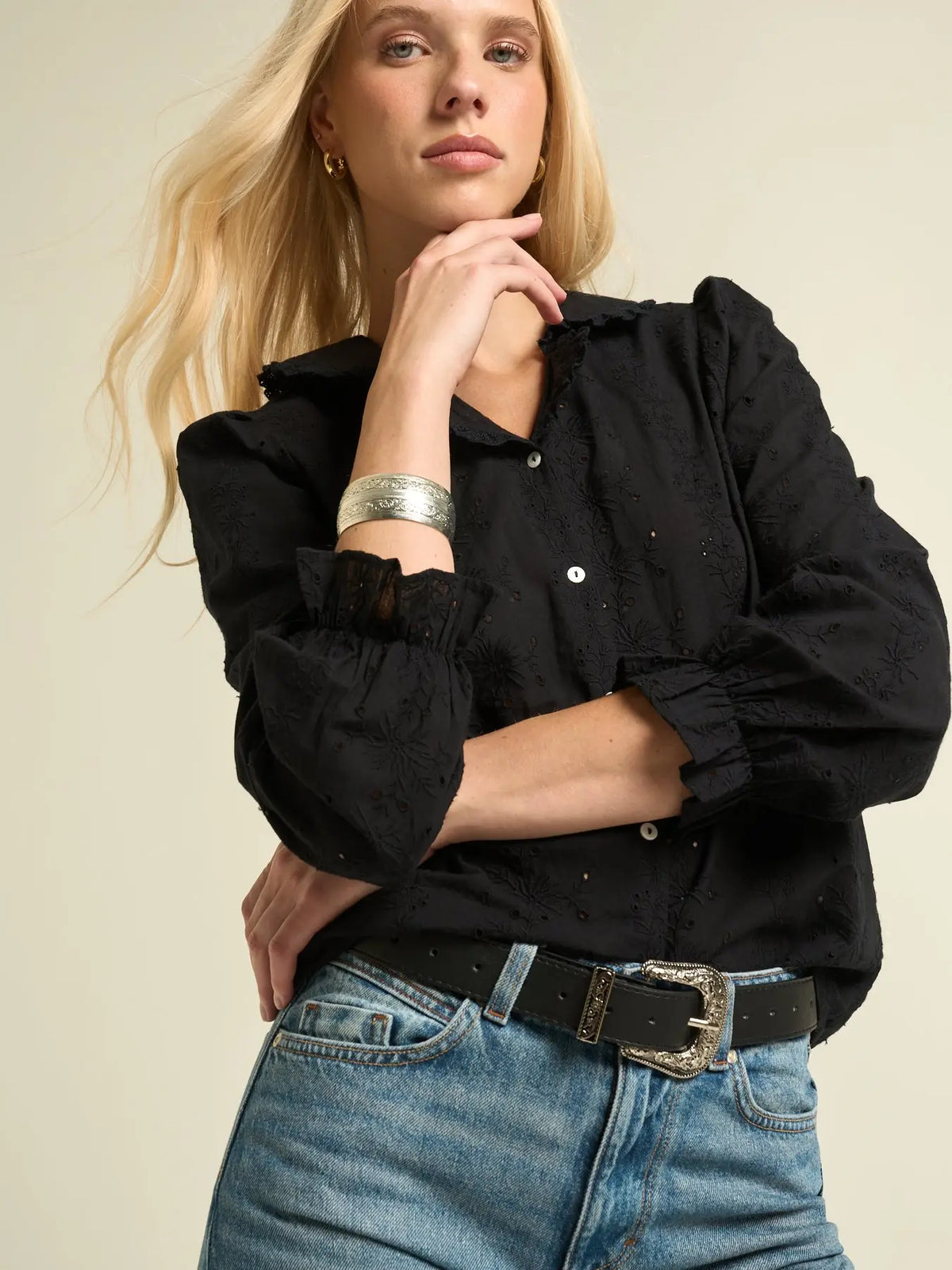 Sonmer Nicole Blouse- Black