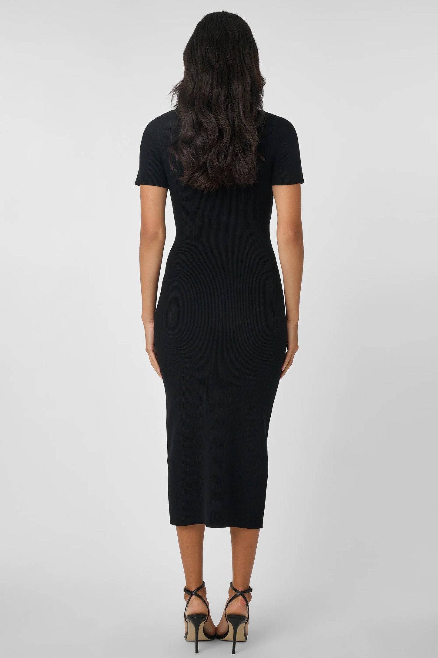 Toccin Agnes Short Sleeve Cardi Dress, Black
