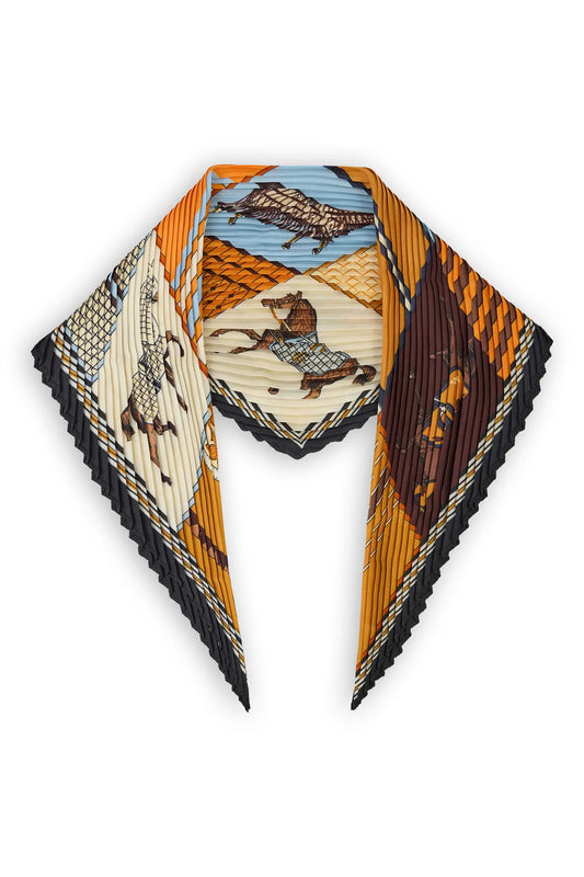 Saachi Equestrian pleated bandana-multi