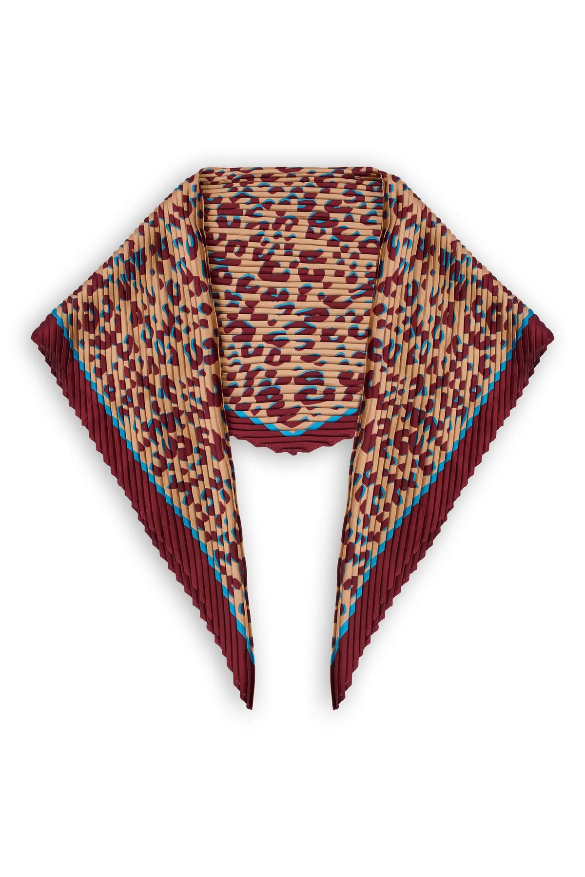 Saachi animal print bandana- Burgundy