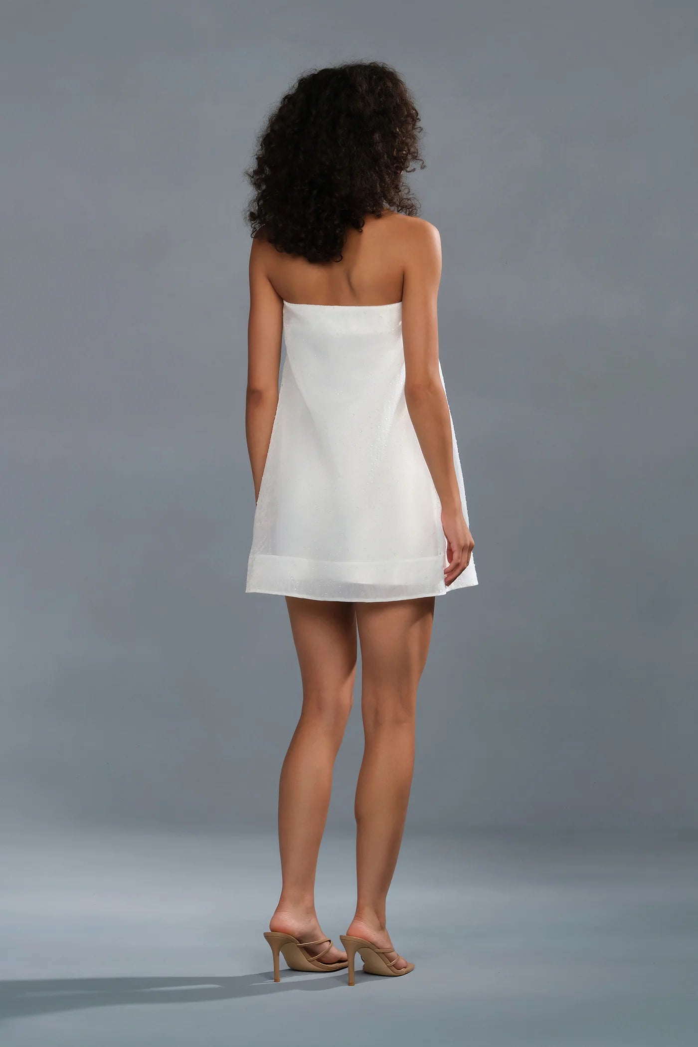 AMUR Nerida Mini Dress in White