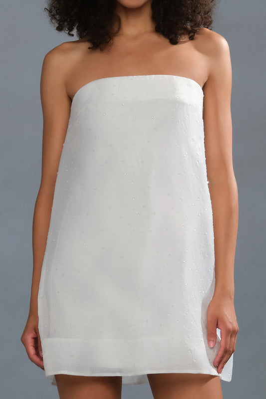 AMUR Nerida Mini Dress in White