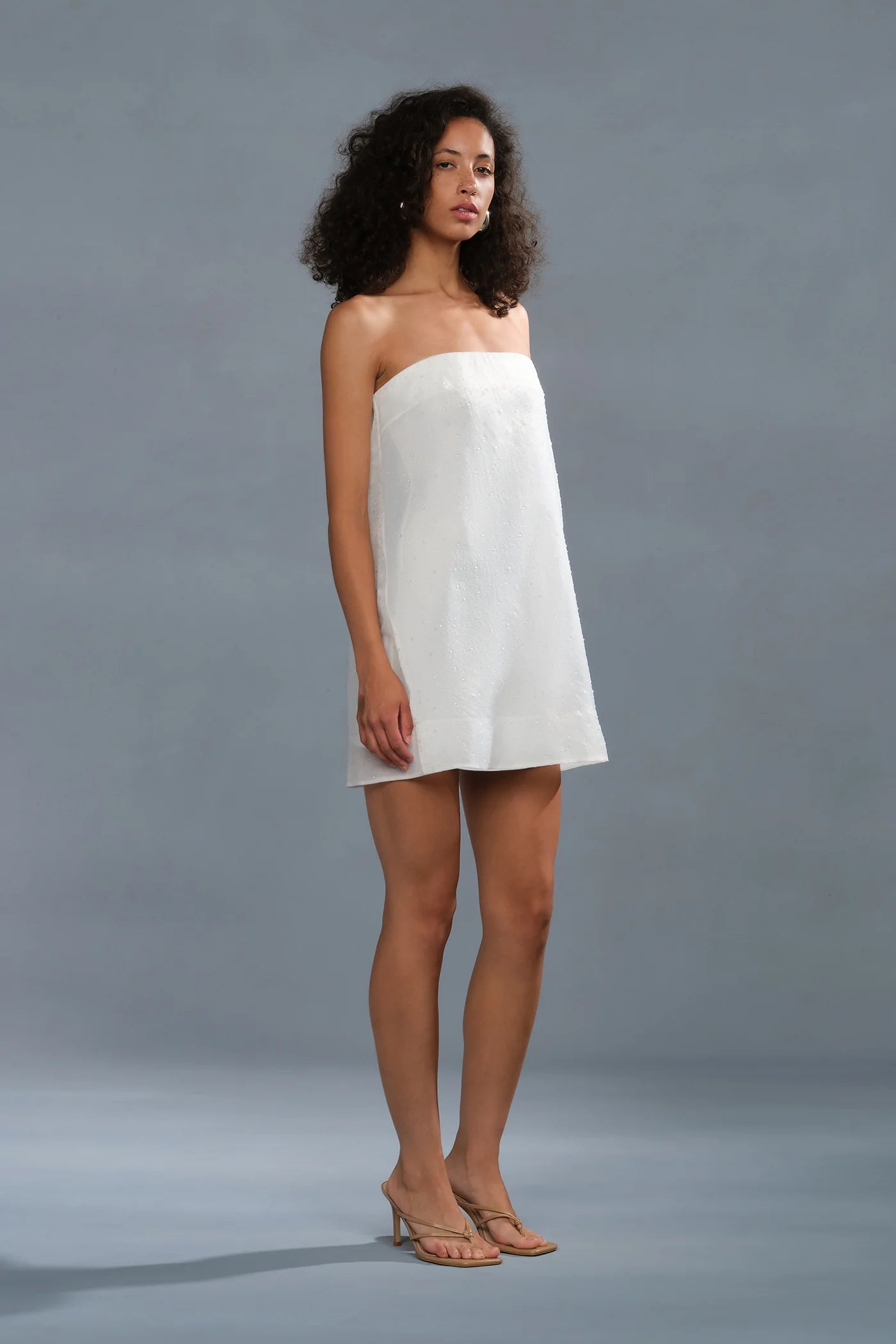 AMUR Nerida Mini Dress in White