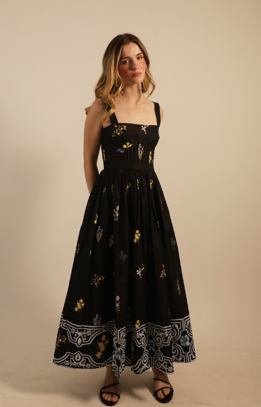 Kleid Ariana Garden Dress, Multi Black