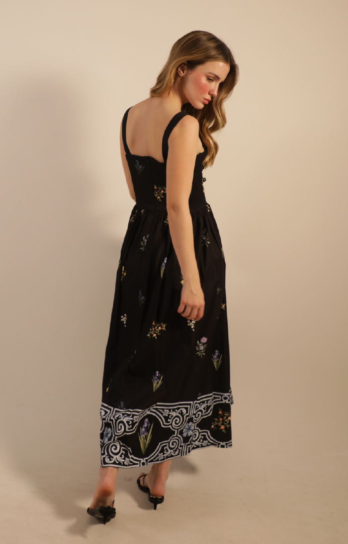 Kleid Ariana Garden Dress, Multi Black