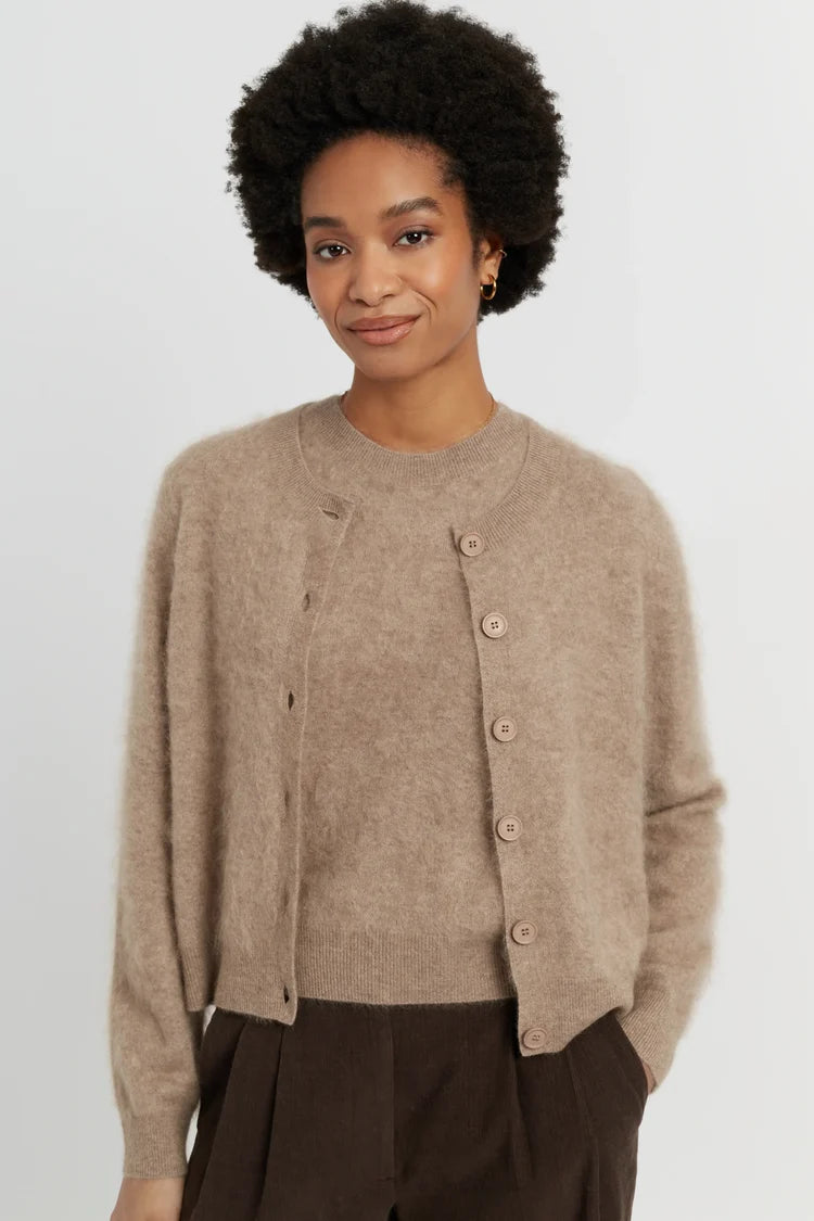 Brushed cardigan Chinti & Parker warm oatmeal