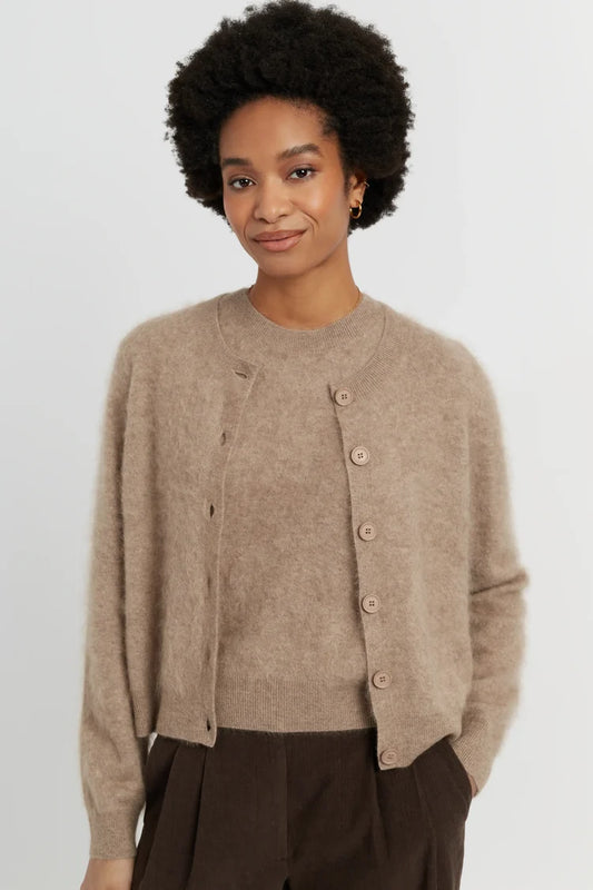 Brushed cardigan Chinti & Parker warm oatmeal